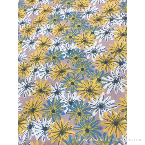 Ink Style Design with Cotton Linen Printed Fabric